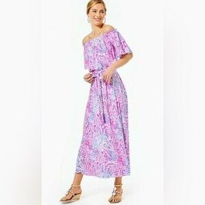 Off-Shoulder Lilly Pulitzer Maxi Dress